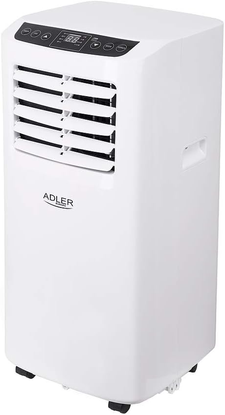 Ar condicionado portátil, ADLER, 792W, 2 L, 17 l, com comando à distância, com temporizador, com rodas, Branco, para uso diário
