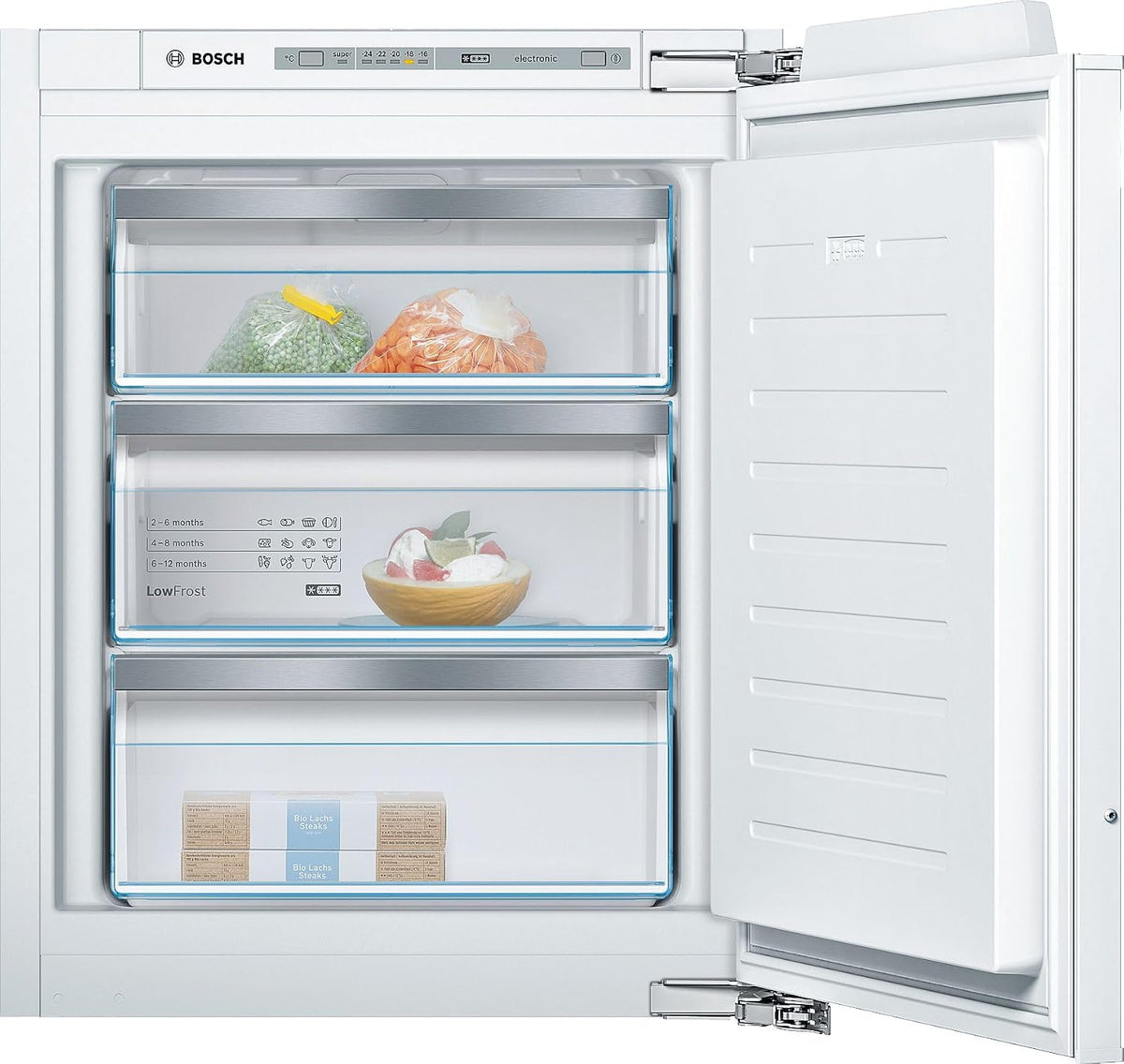 Bosch, Congelador vertical, GIV11ADE0, 72 L, 67,1 kg, Branco, para uso diário