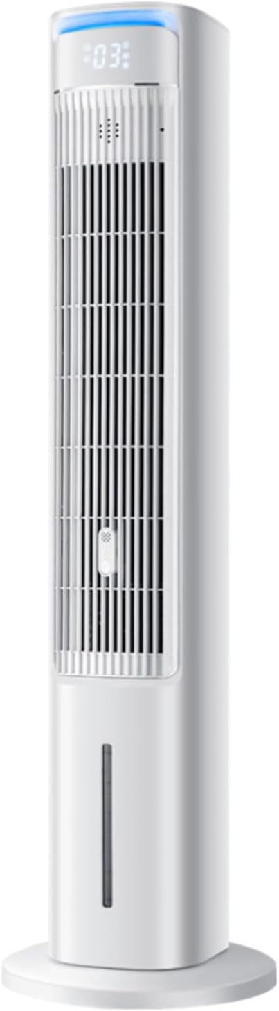 Ventoinha de torre, Generic, 3 níveis, com temporizador, Branco, para uso diário