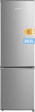 Frigorífico, Comfee, RCB359IX2, 262 l, 177,3 cm, 39 dB, 197 l, regulável, com iluminação LED, aço inoxidável, aço, Prateado, para uso diário