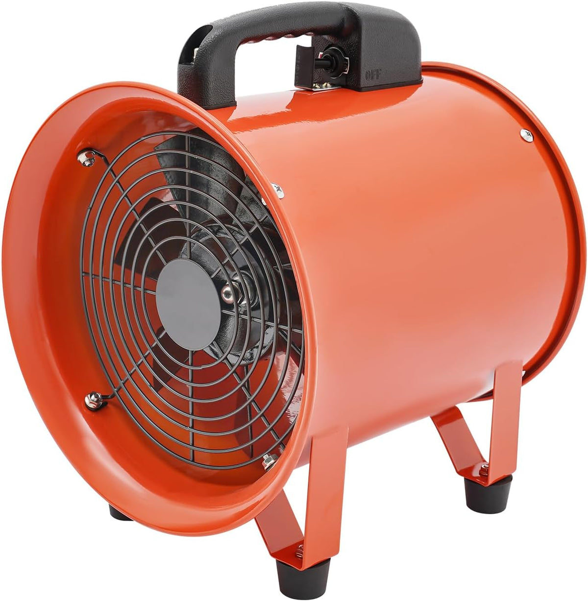 Soprador de folhas, Dettchan, 3300rpm, resistente à água, aço, Laranja / Preto, para utilização no exterior