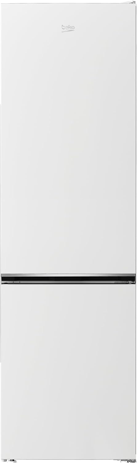 Beko, Frigorífico combinado, B1RCNE404W, 203 cm, 355 L, classe E, com iluminação LED, com prateleiras, vidro, Branco, para uso diário