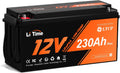 Bateria automóvel, Litime, 12V, 230Ah, 200A, 2560W, resistente à água, plástico, Preto / Laranja, para uso diário