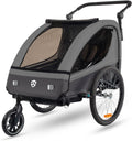 Reboque para bicicleta, Tiggo, 40kg, 24 ', 29 ', com rodas, aço, poliéster, Cinzento / Preto, para uso diário