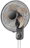 Ventoinha de parede, JKJZSALJ, 45 cm, 18 ', aço, Preto, para uso diário