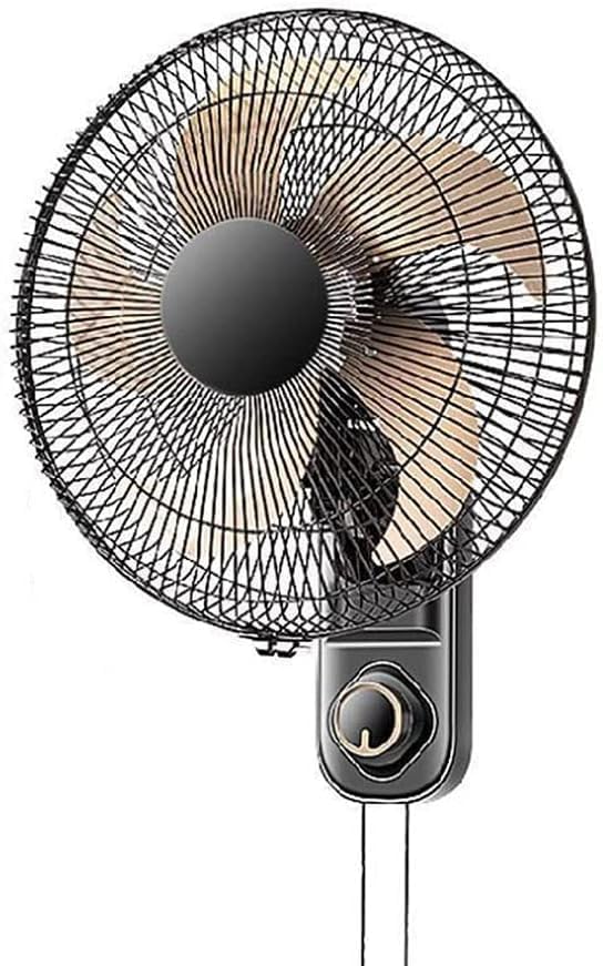 Ventoinha de parede, JKJZSALJ, 45 cm, 18 ', aço, Preto, para uso diário