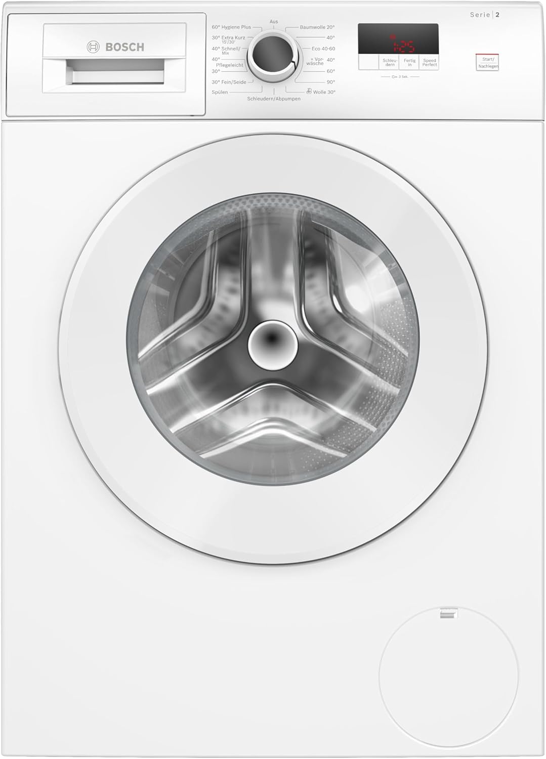Bosch, Máquina de lavar roupa, WGE02420, 7 kg, classe energética A, Branco, para uso diário