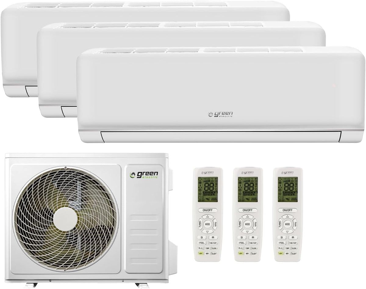Ar condicionado split, GREEN ELECTRIC, 4 L, com comando à distância, com controlo por aplicação, Branco, para uso diário