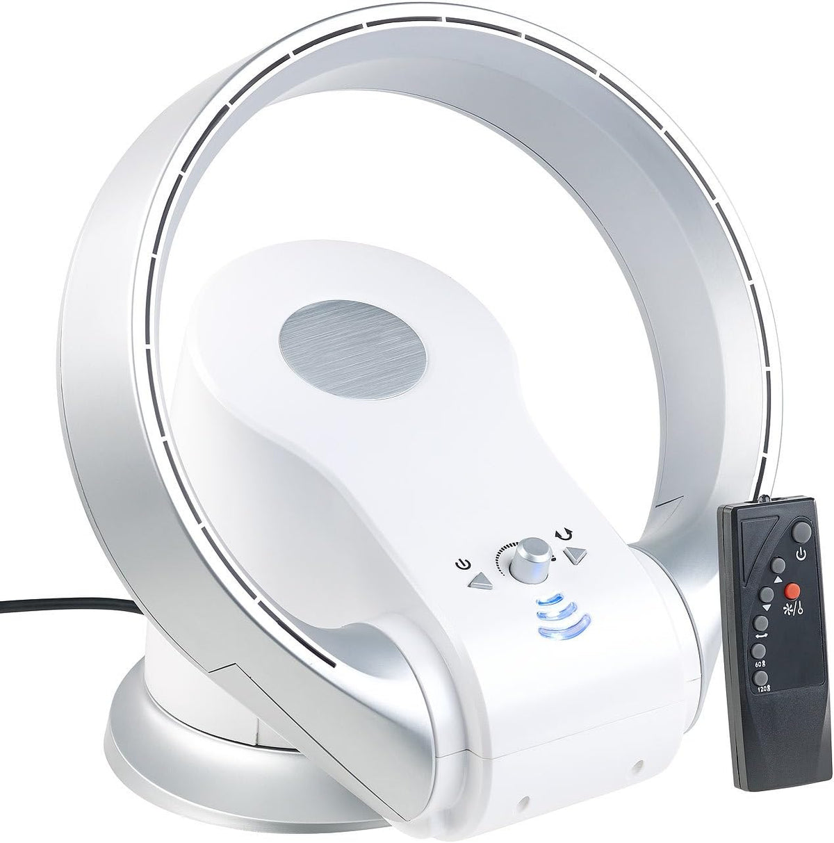 Ventoinha de mesa, Sichler Haushaltsgeräte, Rotorloser, 1.100 W, 23 cm, 2,5 kg, 30 × 36 × 23 cm, com comando à distância, com temporizador