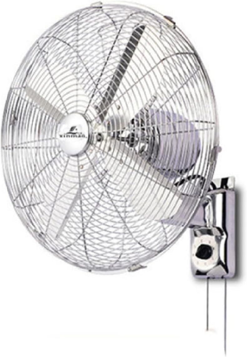 Ventoinha de parede, Generisch, 45,7 cm, 35,6 cm, 40,6 cm, 50 dB, com comando à distância, metal, Prateado, para uso diário