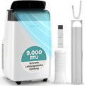 Ar condicionado portátil, SereneLife, Mobile, 2,6 kW, 900W, 0,9 L/h, 52 dB, 230V, com comando à distância, com temporizador, com rodas, Branco / Preto