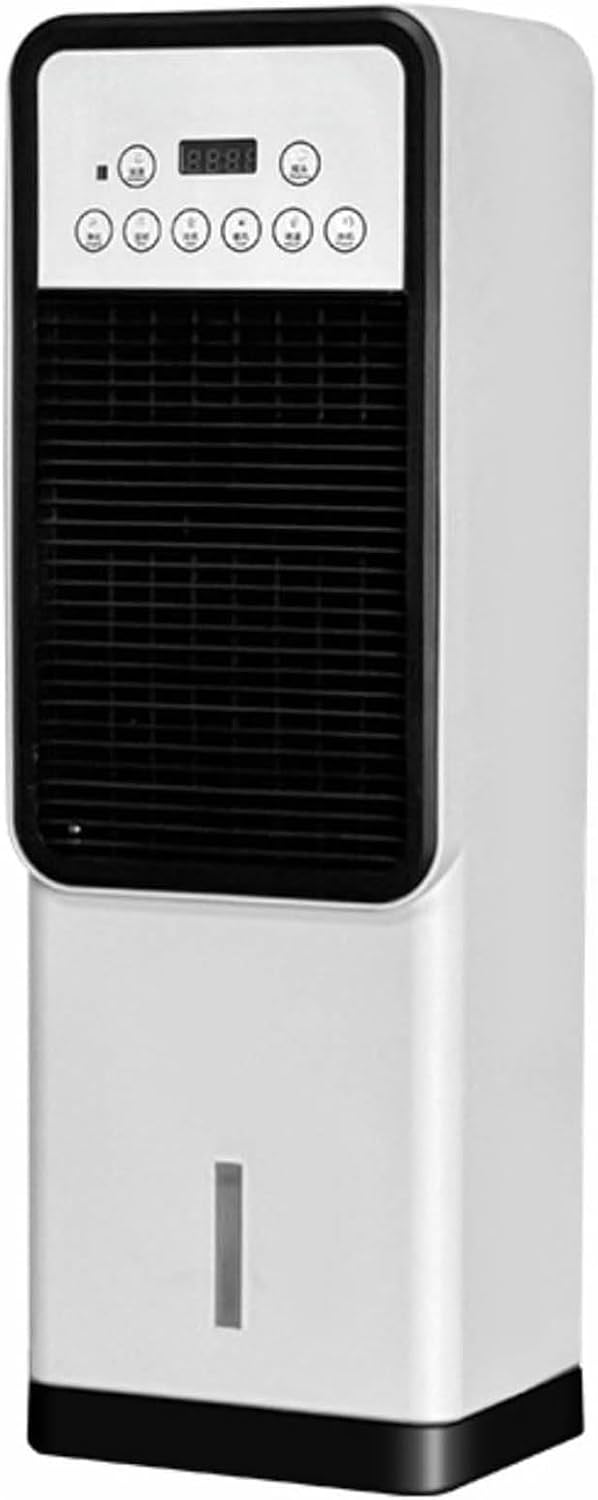 Climatizador evaporativo, Generisch, 3L, com comando à distância, com temporizador, Branco / Preto, para uso diário