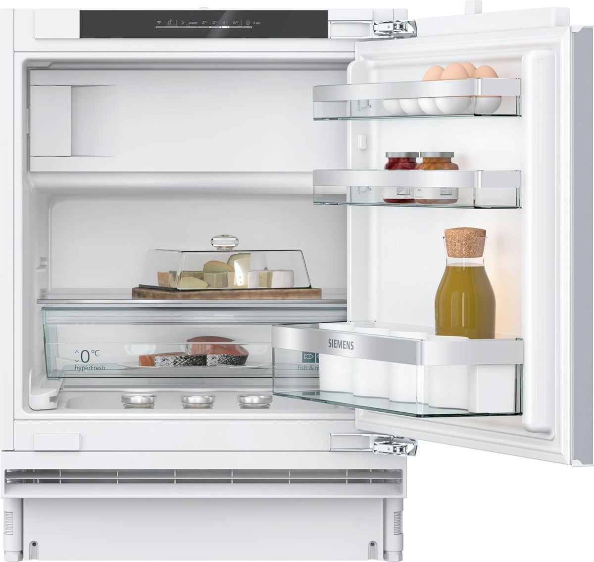 Siemens, Frigorífico combinado, KU22LADD0, 60 cm, 110 L, 35 dB, 82 × 60 cm, Branco, para uso diário