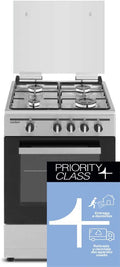 Fogão independente, SAUBER, SCI41GB, 9 kg, aço inoxidável, aço, Branco, para a cozinha