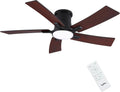 Ventoinha de teto com luz, Newday, Deckenventilatoren, 116cm, 27cm, 24 W, com comando à distância, com temporizador, madeira, para uso diário