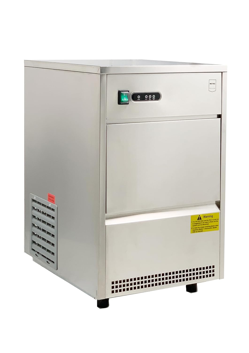 Máquina de cubos de gelo, METRO Professional, Eisw, 65.5 cm, 170 W, 42 × 51.4 × 65.5 cm, 26 kg, aço inoxidável, aço, Prateado, para uso diário