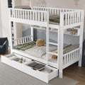 Cama, Idemon, 200 cm, 90 × 200 cm, com gavetas, com prateleiras, com rodas, madeira, Branco, para o quarto