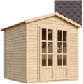 Abrigo de jardim, TIMBELA, M351FB, 2,3 m, 16 mm, 18 mm, 1 a, 2 mm, 2 pessoas, madeira, Castanho, para jardim e exterior