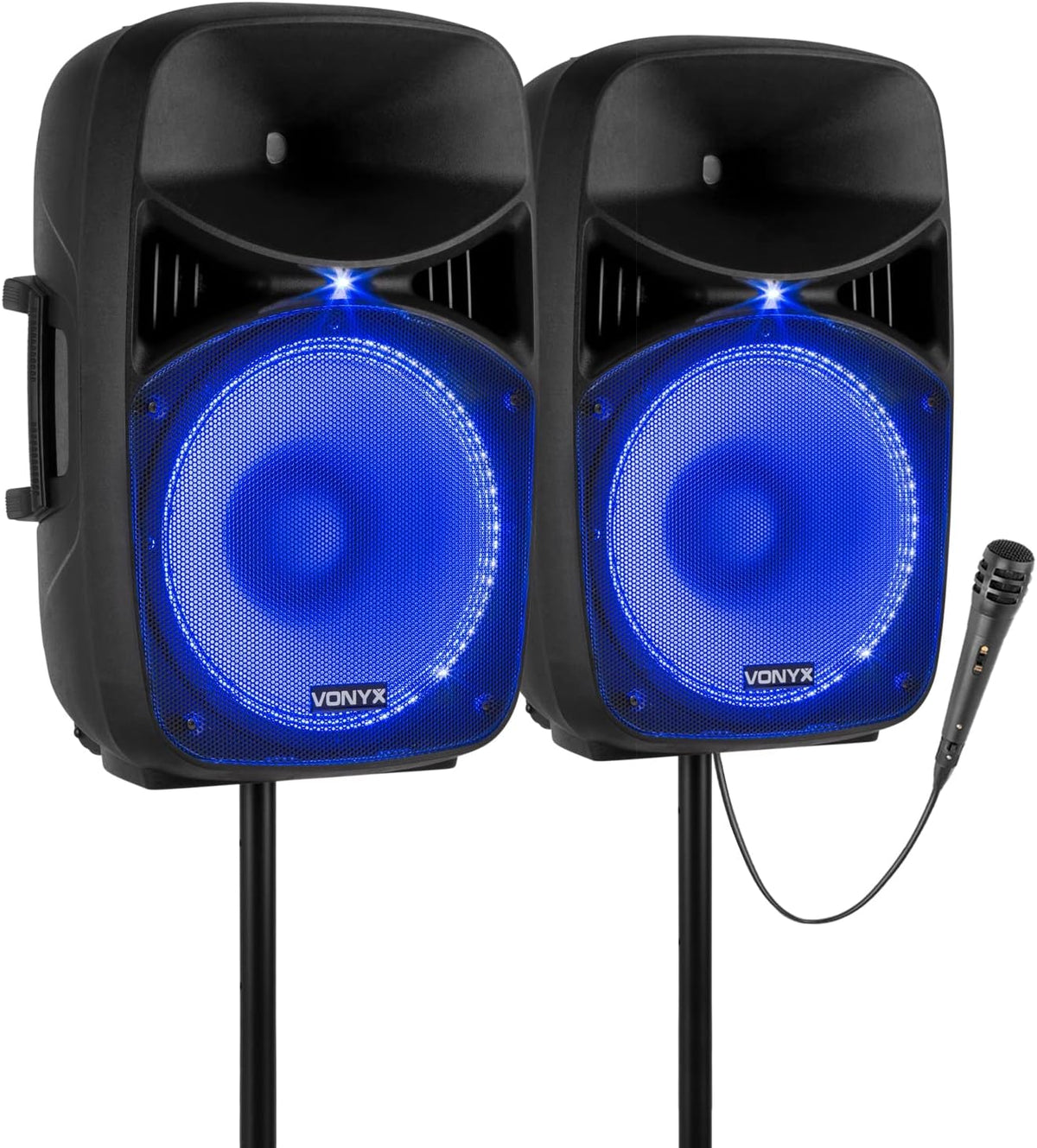 Artigo para casa, Vonyx, VPS152A, 1000 W, regulável, com comando à distância, com iluminação LED, Multicolor, para uso diário