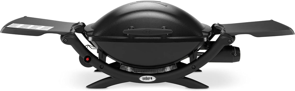 Grelhador a gás, Weber, Q2000, 39cm, 54 × 39cm, dobrável, alumínio, pele, Preto, para utilização no exterior