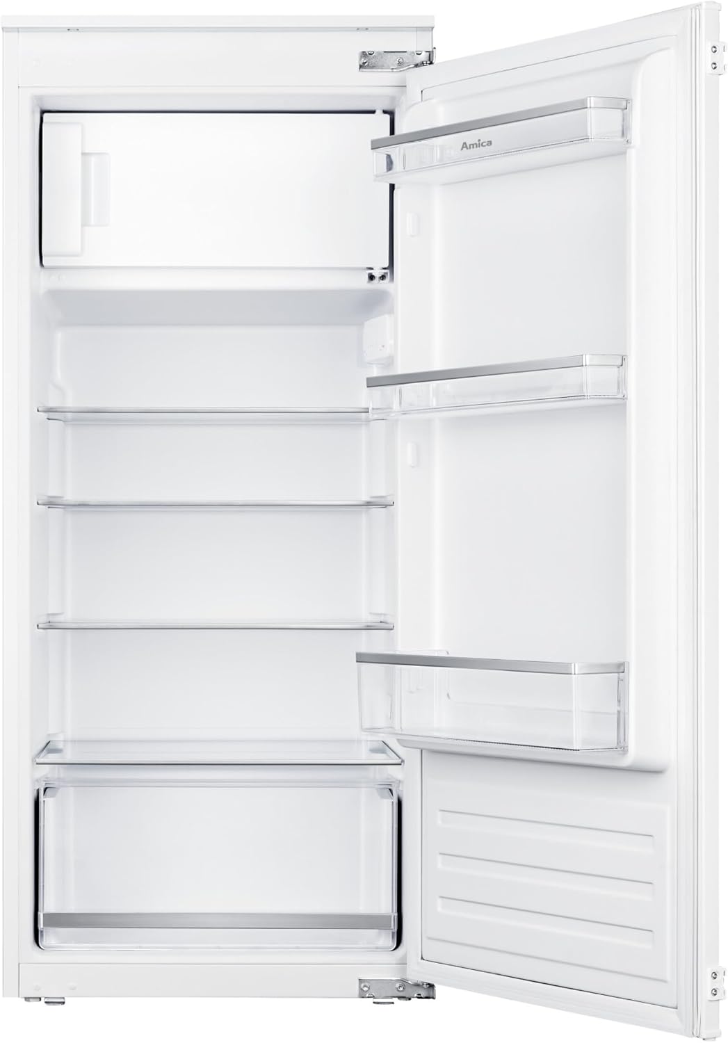 Frigorífico combinado, Amica, Einbau, 122 cm, com iluminação LED, Branco, para uso diário