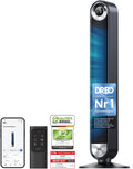 Ventoinha de torre, DREO, 25 dB, 106cm, com comando à distância, com temporizador, Preto, para uso diário