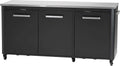 Mesa, cozze, 180, 90cm, 180 × 60 × 90cm, 1800 × 600 mm, com rodas, com portas, aço inoxidável, aço, Preto / Edelstahl, para uso diário