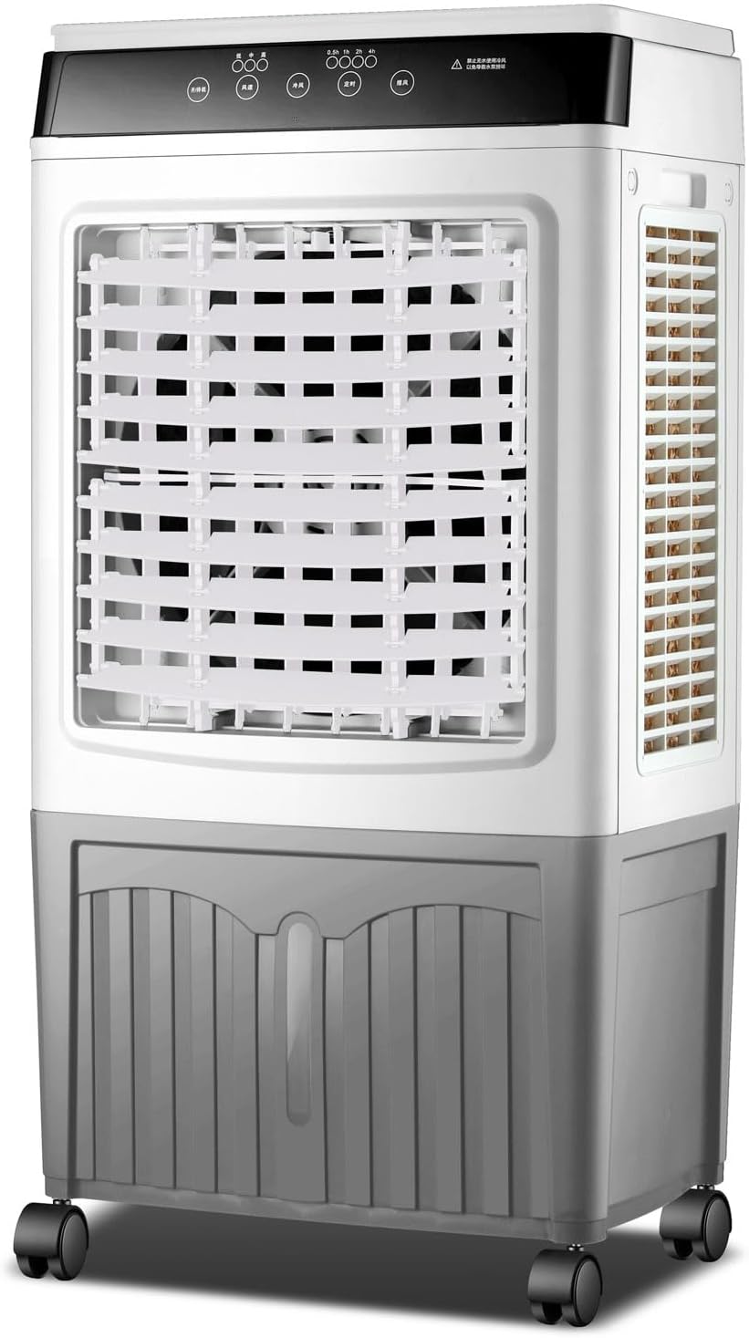 Ar condicionado portátil, Generisch, 40L, com rodas, Branco / Cinzento, para uso diário
