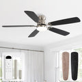 Ventoinha de teto com luz, Sofucor, Deckenventilator, 132 cm, 12,5cm, 25cm, 52 ', com comando à distância, com temporizador, aço, madeira