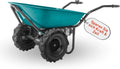 Carrinho de mão, Extol, Industrial, 100L, 260kg, 500W, 40V, com bateria, Türkis / Preto, para uso diário