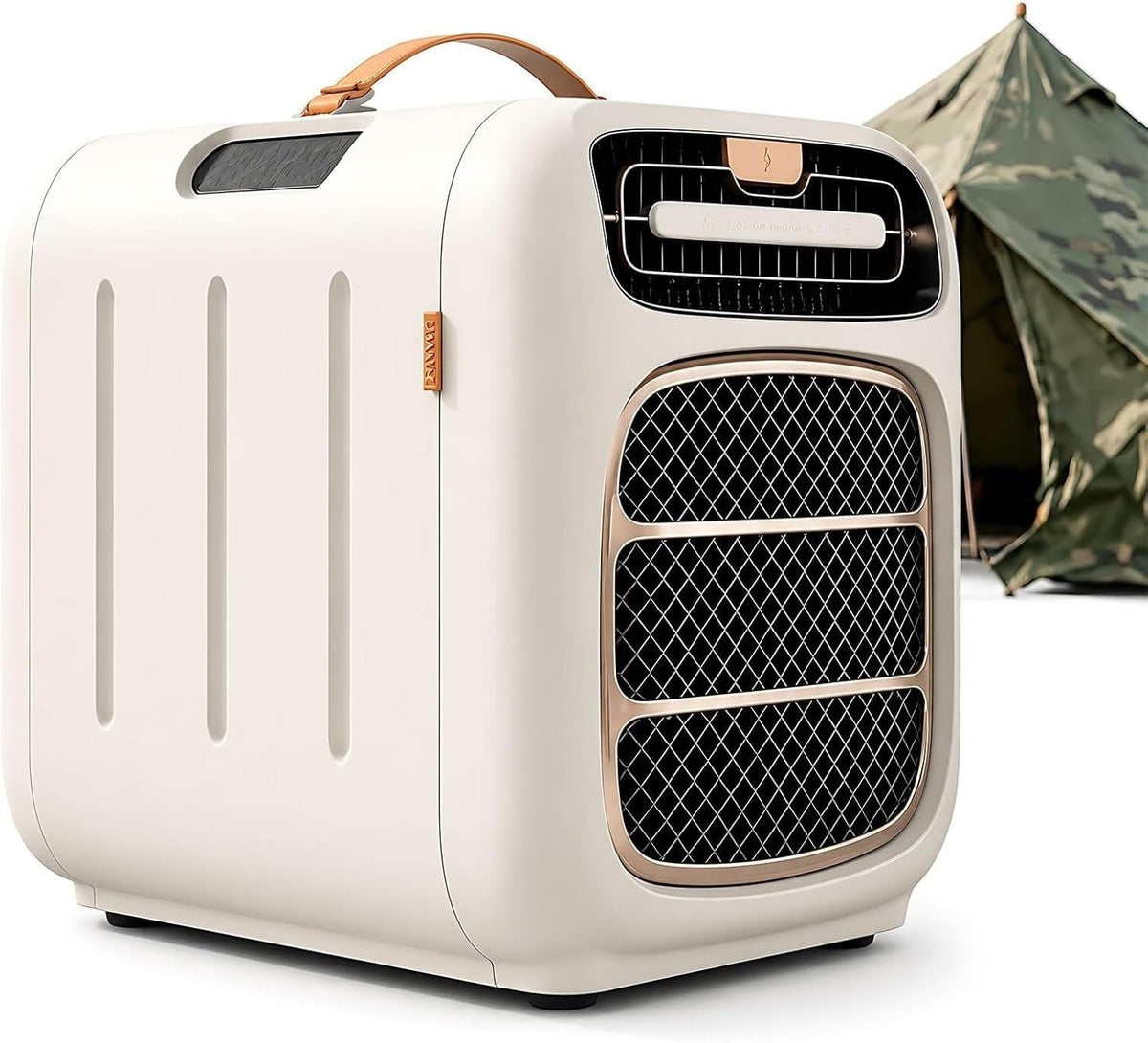 Ar condicionado portátil, UofZc, 42 dB, 220 V, com comando à distância, Branco / Castanho, para uso diário