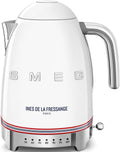 Chaleira elétrica, Smeg, KLF04IDFEU, 1,7 l, 2400 W, aço inoxidável, aço, Branco / Vermelho / Azul, para a cozinha