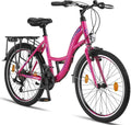 Bicicleta, Licorne Bike, Stella, 20', 24', 26', 28', aço, Rosa, para uso diário