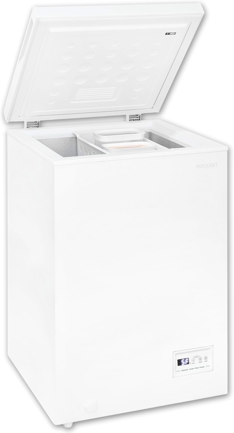 Artigo para casa, Exquisit, GT101-E-040E, 98 L, 55,5 cm, 40 dB, 84,5 × 54,5 × 55,5 cm, classe energética E, Branco, para uso diário