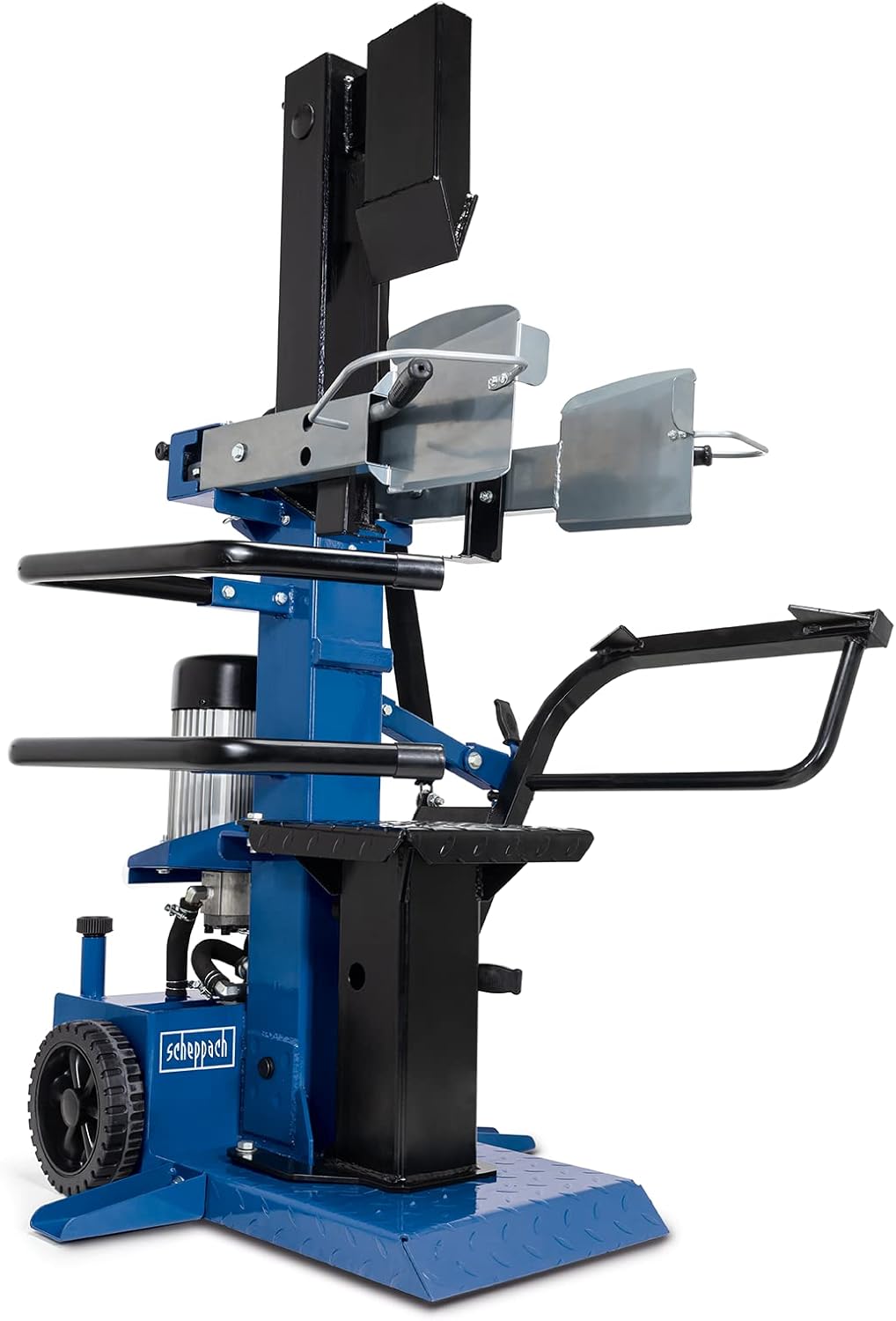 Rachador de lenha, Scheppach, Compact, 230V, 3500W, 102 cm, 3150 W, com rodas, aço, madeira, Azul / Preto, para uso diário