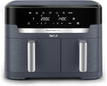 Tefal, Fritadeira de ar quente, Dual, 11 L, 2700 W, 7 programas, Preto / Prateado, para a cozinha