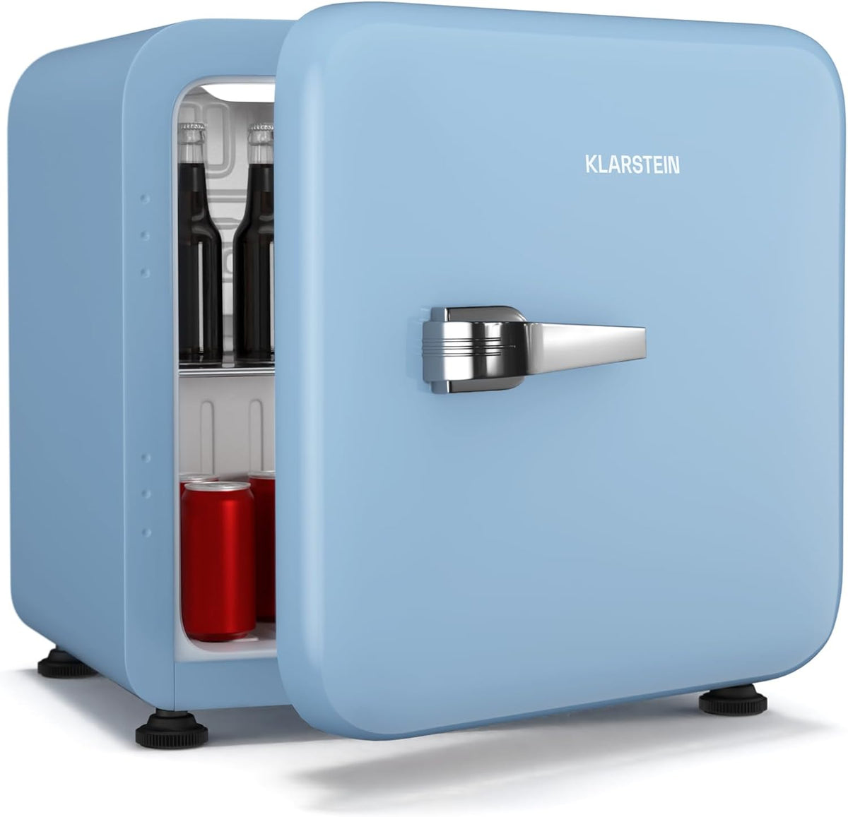 Klarstein, Minifrigorífico, Audrey, 43L, 40 dB, regulável, Azul, para uso diário