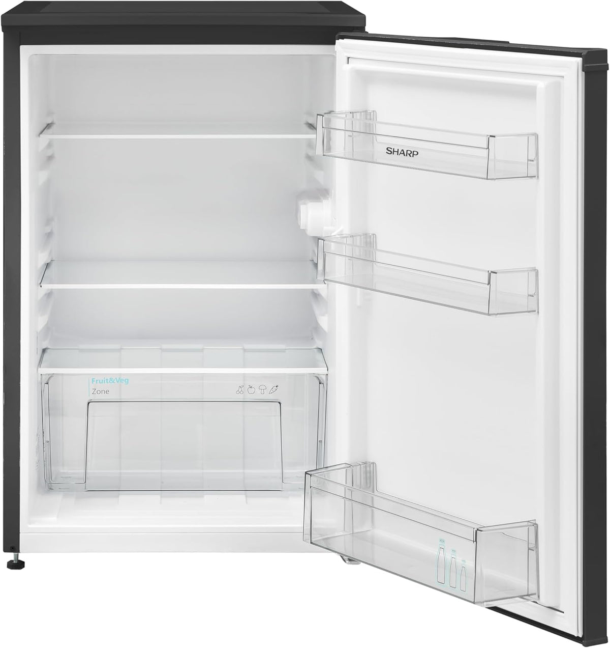 Minifrigorífico, SHARP, SJ-UD135T2B-EU, 135L, classe energética D, Preto / Branco, para uso diário