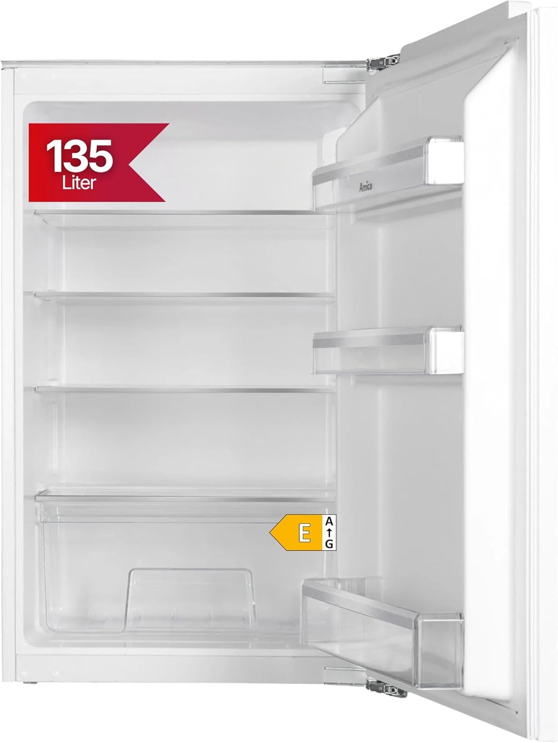 Frigorífico, Amica, Einbau, 54 cm, 87,1 × 54 × 54 cm, Branco, para uso diário