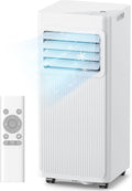 Ar condicionado portátil, Zenolix, 19L, com comando à distância, com temporizador, com rodas, Branco, para uso diário