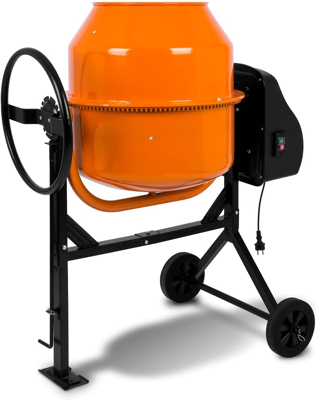 Ferramenta elétrica, EBERTH, 140L, 550W, com rodas, aço, Laranja / Preto, para trabalhos de manutenção