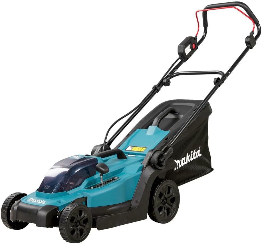 Makita, Corta-relva, DLM330Z, 18V, dobrável, regulável, com bateria, aço, plástico, Preto / Türkis, para utilização no exterior