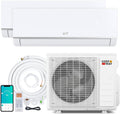 Ar condicionado split, COSTWAY, 20K, 230V, 28 dB, com temporizador, com controlo por aplicação, Branco, para uso diário