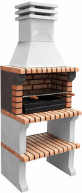 Grelhador a carvão, MAESTRO FERRETERO, MOVELAR, 210 cm, 76 × 58 × 210 cm, Cinzento, para jardim e exterior