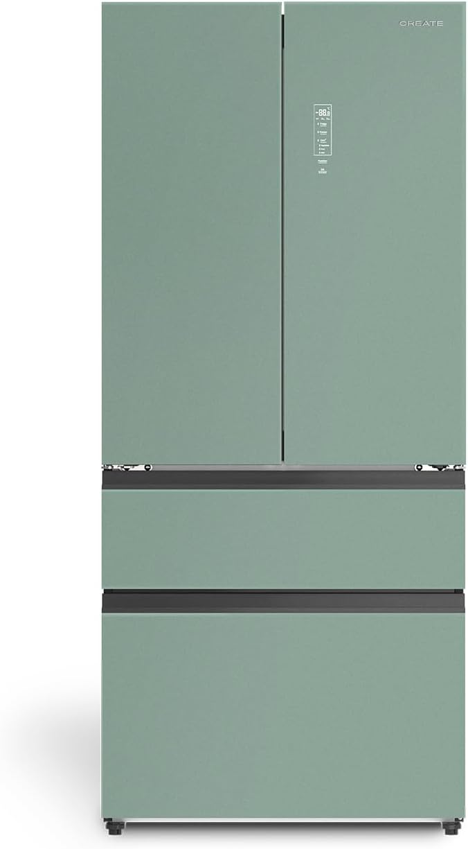 Frigorífico combinado, CREATE, 509L, 191,2cm, 160W, 83,3 × 63,5 × 191,2cm, SalbeiVerde, para uso diário