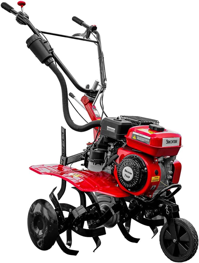 Motoenxada, Bricoferr, 210CC, 3,6 L, 0,8 L, 1 L, com rodas, Multicolor, para jardim e exterior
