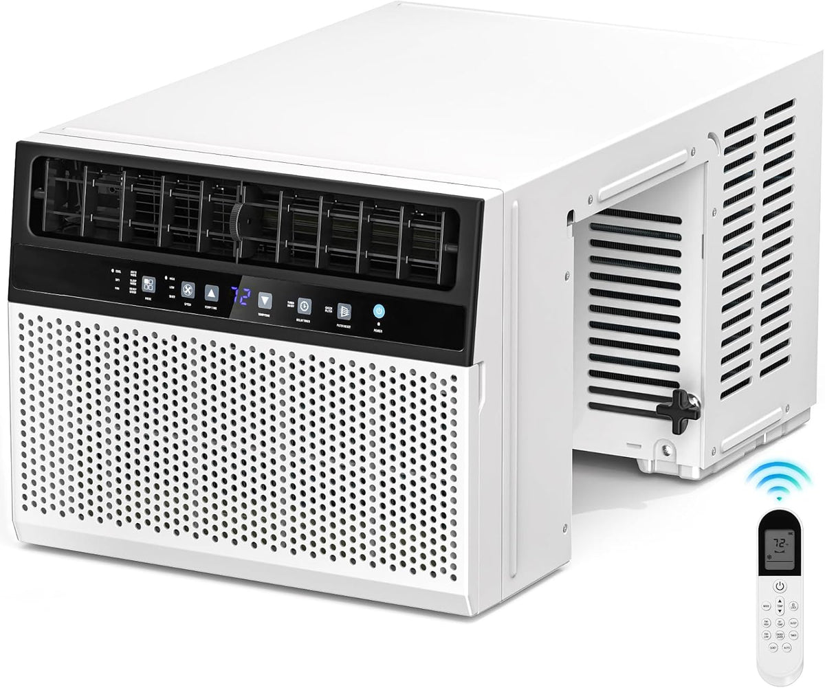 Ar condicionado, Antarctic Star, 10000, com iluminação LED, com comando à distância, com temporizador, Branco / Preto, para uso diário