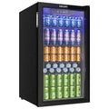 Frigorífico para bebidas, EUHOMY, 90L, regulável, aço inoxidável, aço, Preto, para uso diário