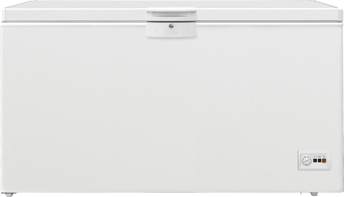 Beko, Arca congeladora, HSM46740, 451 l, 36 dB, 100 L, classe energética E, com iluminação LED, com rodas, Branco, para uso diário