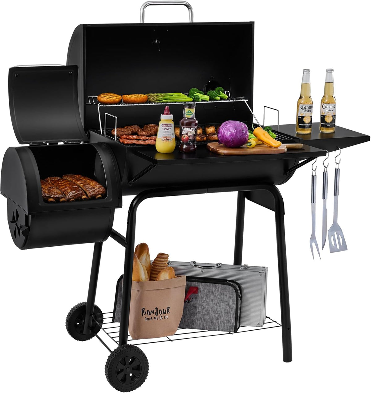 Defumador, Royal Gourmet, CC1830S, Preto, para utilização no exterior